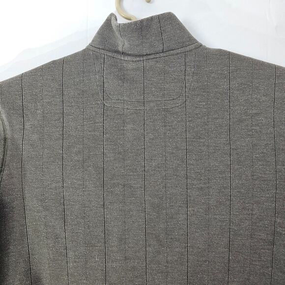 Columbia Ribbed 1/4 Zip Mock Neck Pullover Sweater Mens Size Large Gray EUC - Picture 6 of 11
